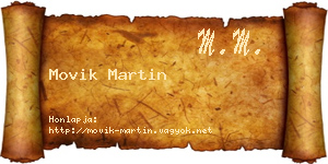 Movik Martin névjegykártya